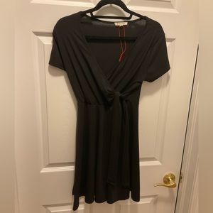 Rolla coaster black wrap dress
